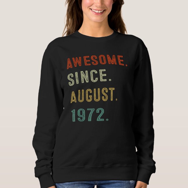 Moletom 50º Aniversário Impressionante Desde Agosto De 197 (Frente)
