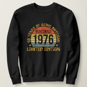 Moletom 50 Anos de Idade Vintage 1976 50º Aniversário