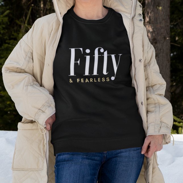 Moletom 50 Tipografia sem rosto simples, Aniversário moder (Criador carregado)