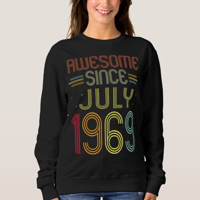 Moletom 53º Aniversário Impressionante Desde Julho De 1969 (Frente)