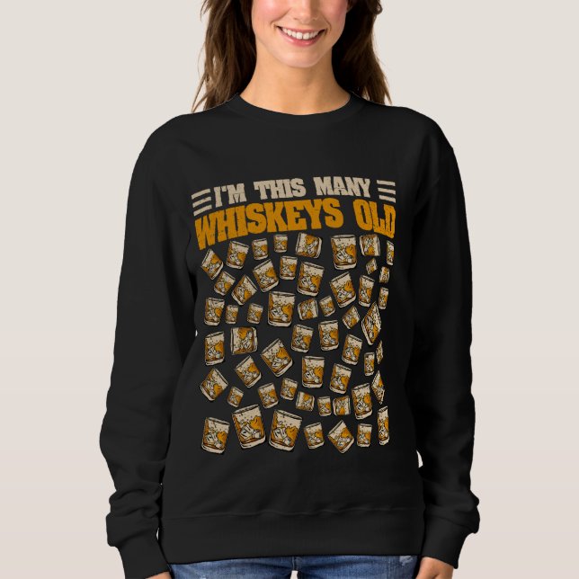 Moletom 53 anos, Whiskey Drinker Bourbon 53, aniversário (Frente)