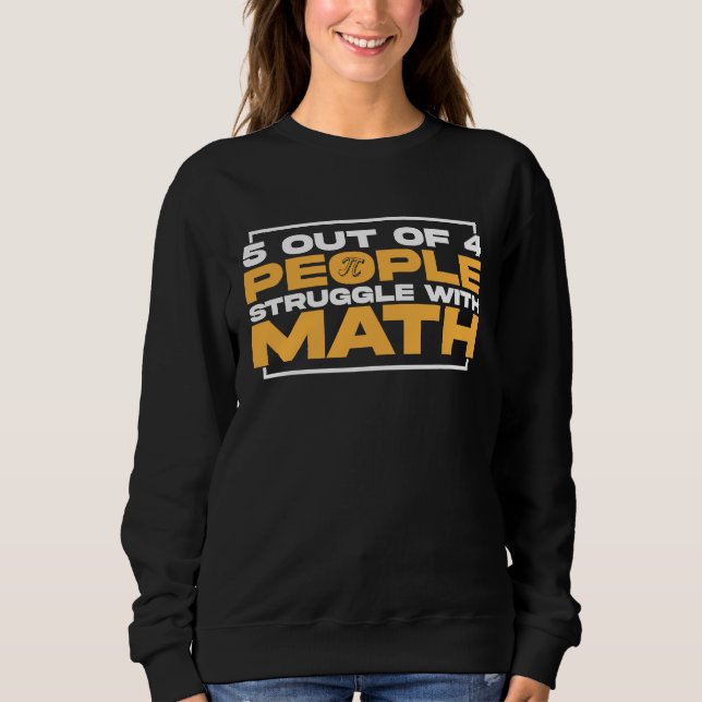 Moletom 5 de 4 pessoas lutam com Matemática  Professor de  (Frente)