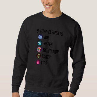 Moletom 5 Elementos Vitais Ar Água Meditação Terra Fogo R