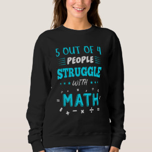 Moletom 5 Em 4 Pessoas Lutando Com Matemática Engraçada