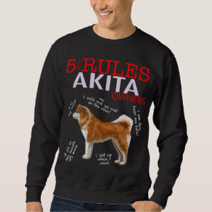Moletom 5 Regras para os proprietários Akita - Presente d