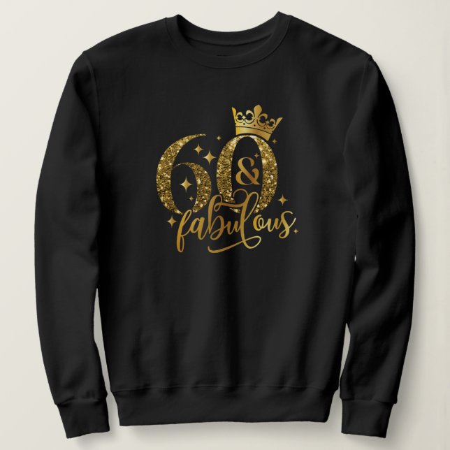 Moletom 60.º aniversário - Camisa-T básica feminina (Frente do Design)