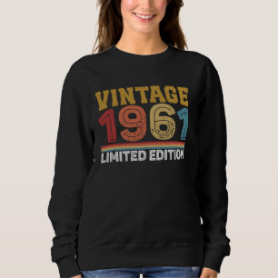 Moletom 63 anos Vintage 1961 Limited Edition 63rd Birt
