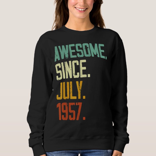 Moletom 65º Aniversário Impressionante Desde Julho De 1957 (Frente)