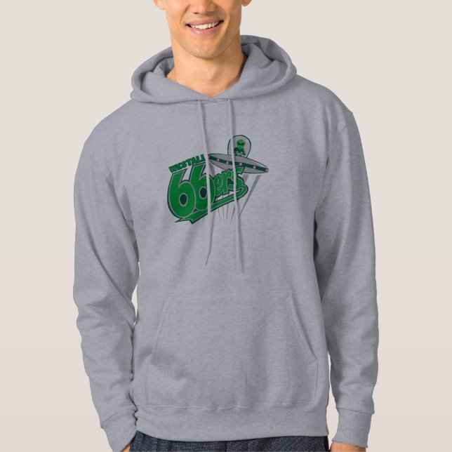Moletom 66ers luz - hoodie cinzento (Frente)