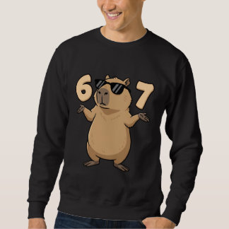 Moletom 67 Capybara Meme 6 7 Aesthetic for Kids Young Adul