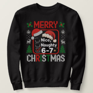 Moletom 67 Meme Natal Divertido Bom Mau Seis Sete 6 7