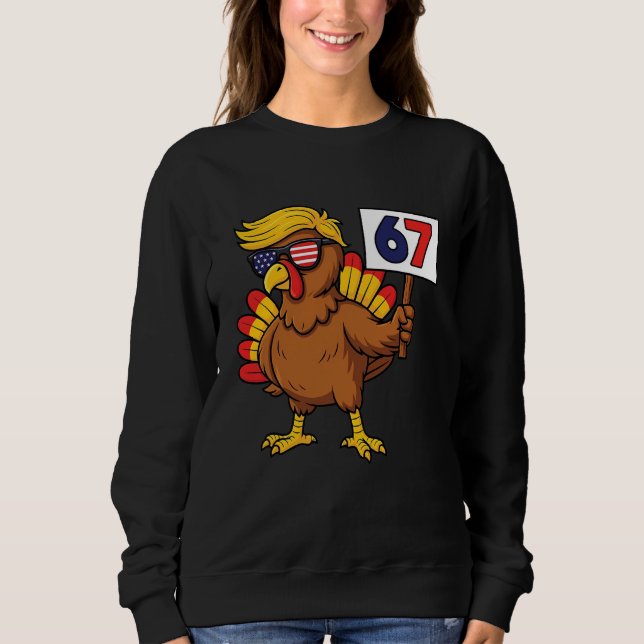Moletom 67 Meme Thanksgiving Turkey Day Six Seven Funny Tr (Frente)