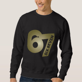 Moletom 67 Six Seven Tipografia Dourada Preto 