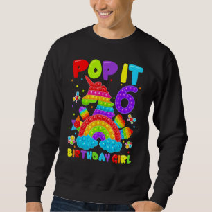 Moletom 6 Birthday Fidget Toy Pop It Birthday Girl 6 Yea