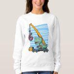 Moletom 6 years 6th Birthday Mobile Crane Dinosaur<br><div class="desc">Happy 6th Birthday. Funny and lovely Kids Birthday design with cute dinosaur sitting on a mobile crane lifting a Number 6. A perfect match for Kids and Teens.</div>
