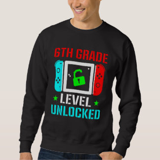Moletom 6th Grade Level Unlocked Back To School Gamer Boy