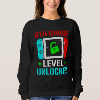 Moletom 6th Grade Level Unlocked Back To School Gamer Boy