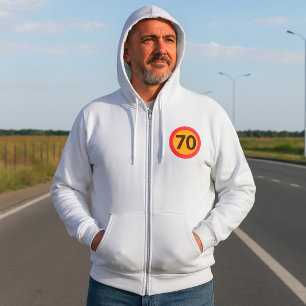 Moletom 70 Sinal de velocidade-limite de circulação rodovi