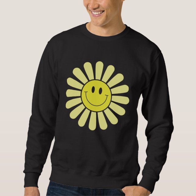 Moletom 70s Yellow Smile Face Flower  Happy Peace Smiling  (Frente)