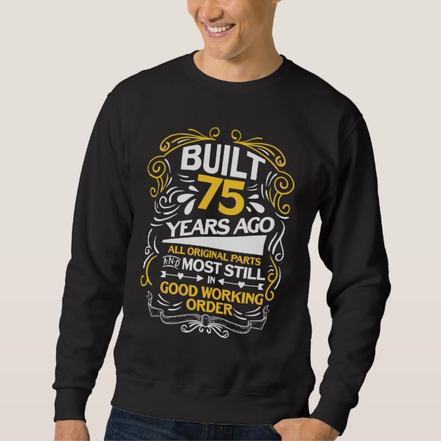 Moletom 75.º Presente de aniversário para uma criança de 7 (Frente)
