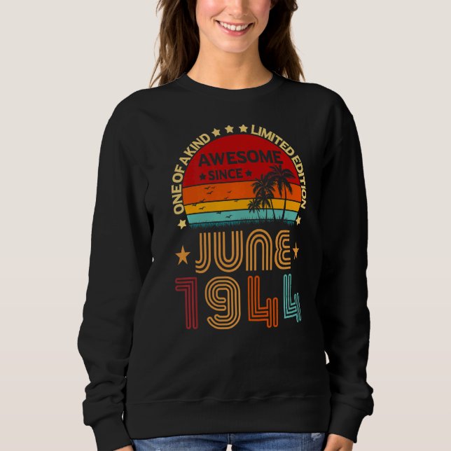 Moletom 78º aniversário incrível desde junho de 1944 (Frente)
