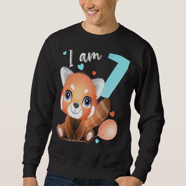 Moletom 7 Anos De Idade 7 Menina De Fato De Aniversário (Frente)