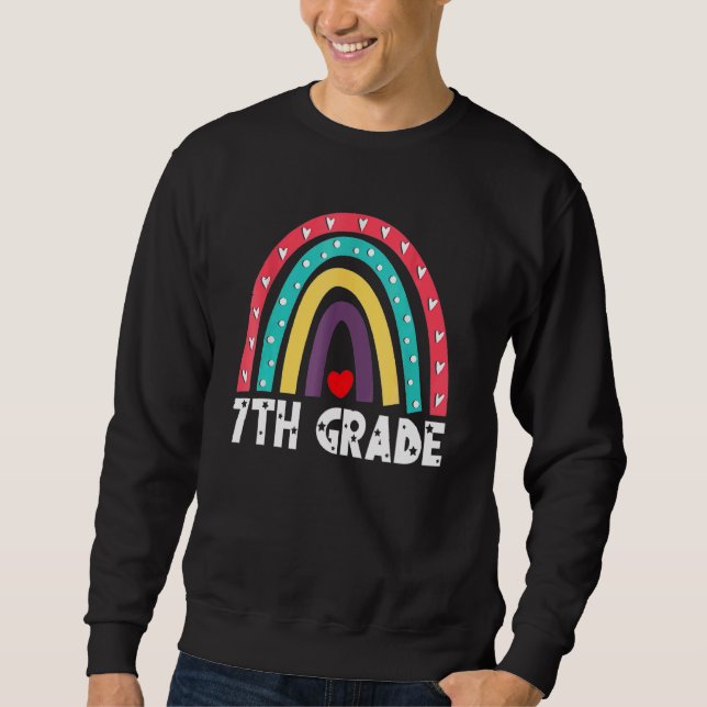 Moletom 7 Grau Grau Cute Rainbow Kids Campo de Professores (Frente)