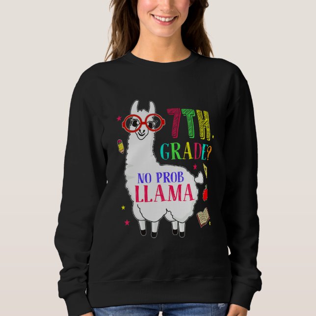Moletom 7 Grau Sem Prob Llama Aneste Teach Grau Sétima Gra (Frente)