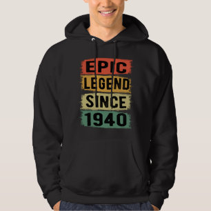 Moletom 80 Anos De Idade Dia 1940 Legenda Epic 81ruas Aniv