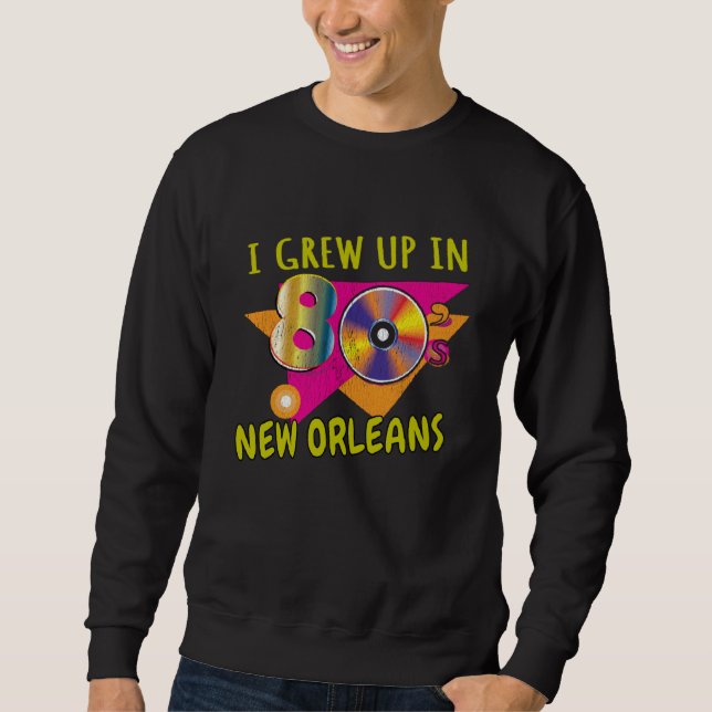 Moletom 80s New Orleans Born  1980s Love Retro Eighties Th (Frente)