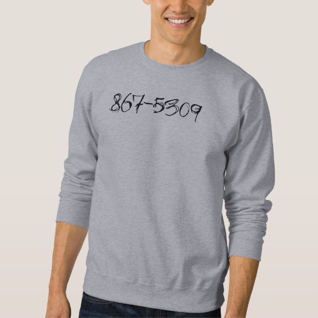 Moletom 867-5309 número de telefone (Frente)