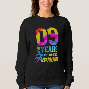 Moletom 90 Anos De Estar Incrível Tie Dye 9º Aniversário A