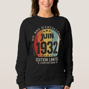 Moletom 90 Anos De Junho De 1932 Tema Francês 90 Aniversár