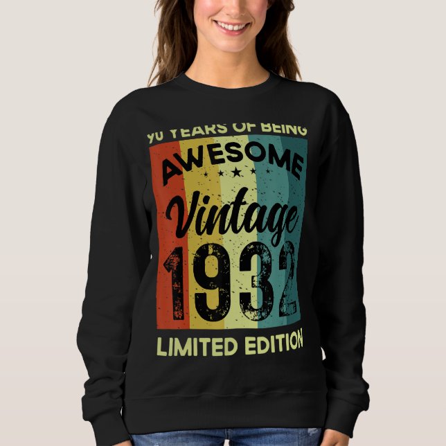 Moletom 90 Anos De Vintagem Incrível (Frente)
