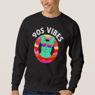 Moletom 90 Vibes Lpreguiçoso Costume Frenchie Cachorro Mãe