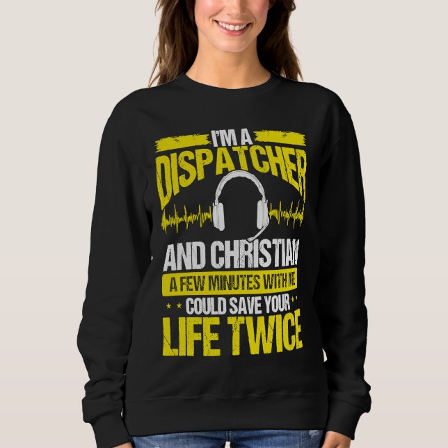 Moletom 911 Dispatcher Christian Thin Gold Line Dispatch O (Frente)