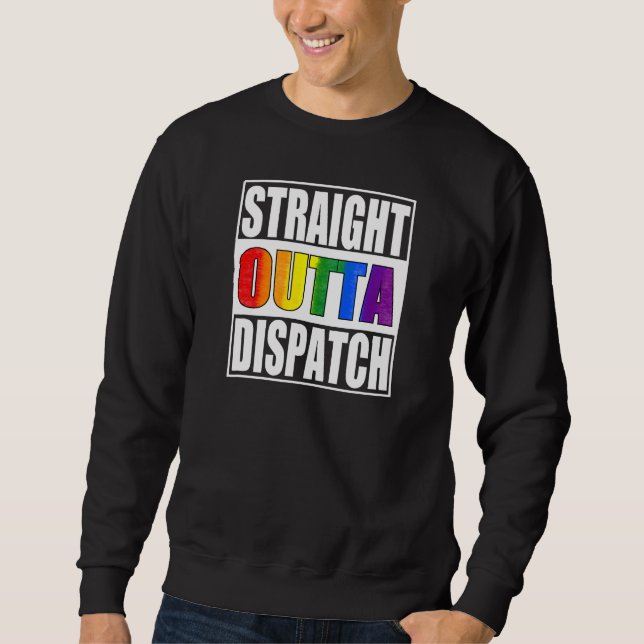 Moletom 911 Dispatcher  Gay Pride LGBTQIA Thin Gold Line (Frente)