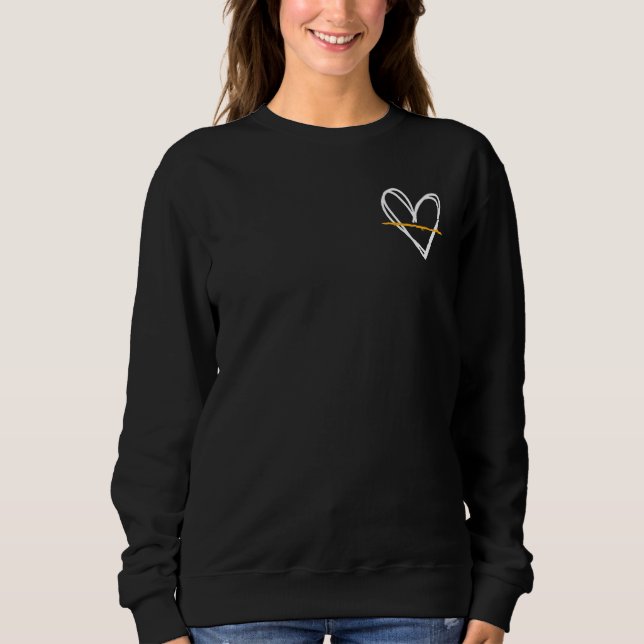 Moletom 911 Dispatcher Heart  Thin Gold Line Police Dispat (Frente)