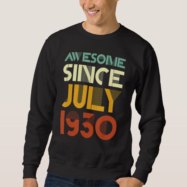 Moletom 92º Aniversário Impressionante Desde Julho De 1930 (Frente)