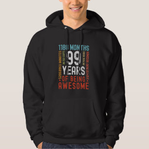 Moletom 99 Anos 1188 Meses De Ser Incrivelmente Engraçado 