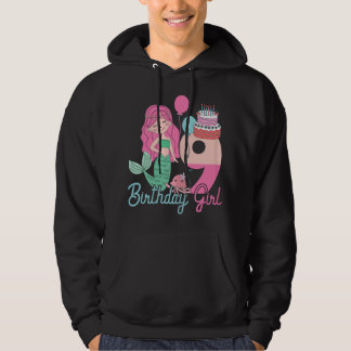Moletom 9 Years Old Birthday Girl Gifts Mermaid 9th Birthd