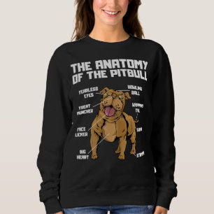 Moletom A Anatomia De Um Pitbull Engraçado Pitbull Terrier