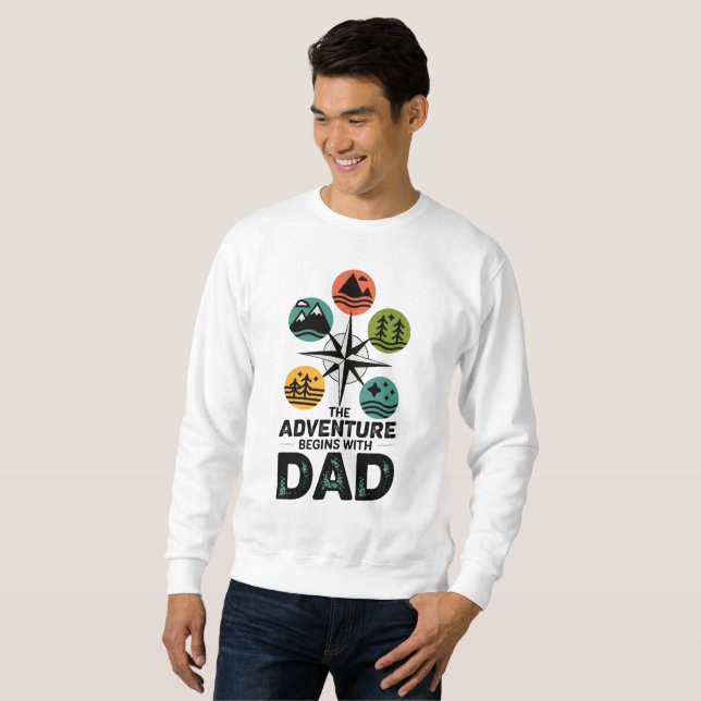 Moletom A aventura começa com o Pai (Frente Completa)
