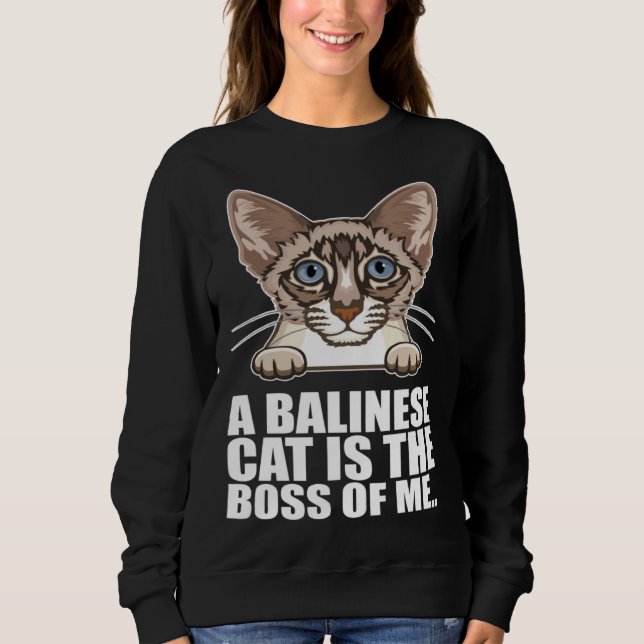 Moletom A balinese cat is the boss of me (Frente)