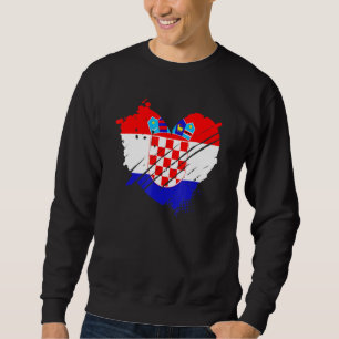 Moletom A Bandeira Da Croácia Eu Amo A Croácia Ela Está No