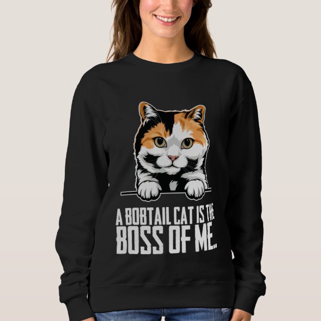 Moletom A bobtail cat is the boss of me (Frente)
