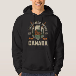 Moletom A Cabana Está Chamando Canadá Amante Divertido Val