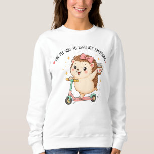 Moletom A Caminho de Regular Emoçõesouri Funny Hedgehog