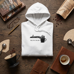 Moletom A Cidade e A Xícara Silhueta de Chicago