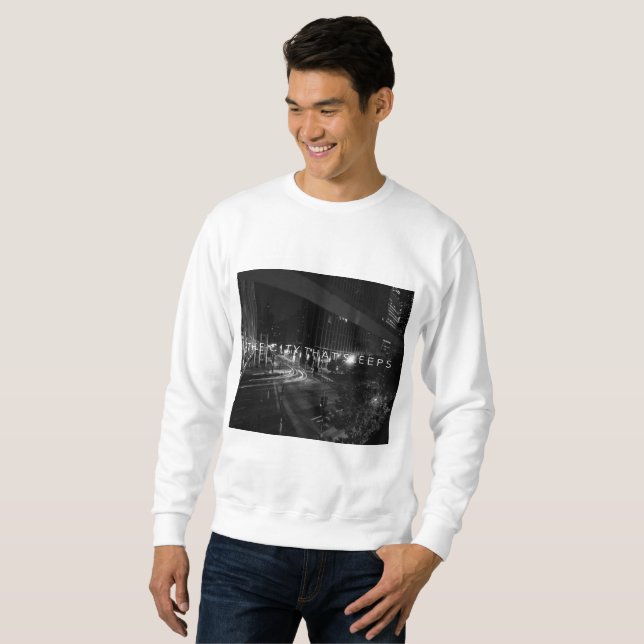 Moletom "A cidade que dorme" camisola de Crewneck (Frente Completa)